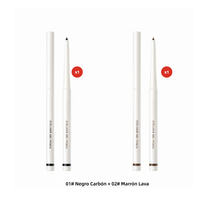 🔥 Kaufe 1, erhalte 1 GRATIS! 🔥 Wasserfester Gel-Eyeliner-Stift mit 2-mm-Spitze – intensive Farbe in Carbonschwarz und Lavabraun-Gcom