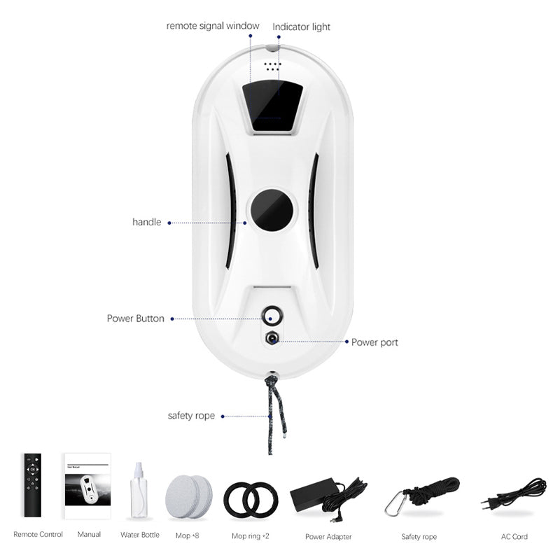🤖 59% RABATT! 🚿 Fensterreinigungs-Roboter mit Auto-Sprühfunktion – Streifenfreie Reinigung, Kantenerkennung & Mühelos ✨