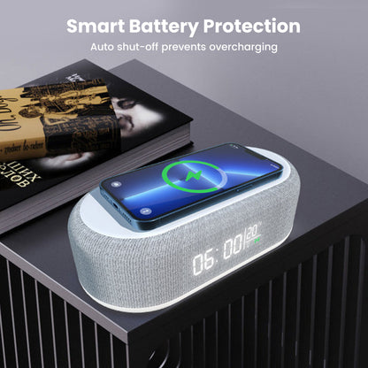 🌞🔋6-in-1 Kabellose Ladestation 25W: Wecker, Bluetooth-Lautsprecher & Nachtlicht🌙✨Alles für deinen Nachttisch!