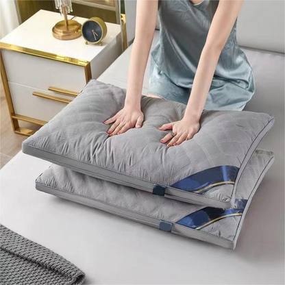 💤 2er-Set Nackenstützkissen im Hotelstil – Waschbar & komfortabel für erholsamen Schlaf