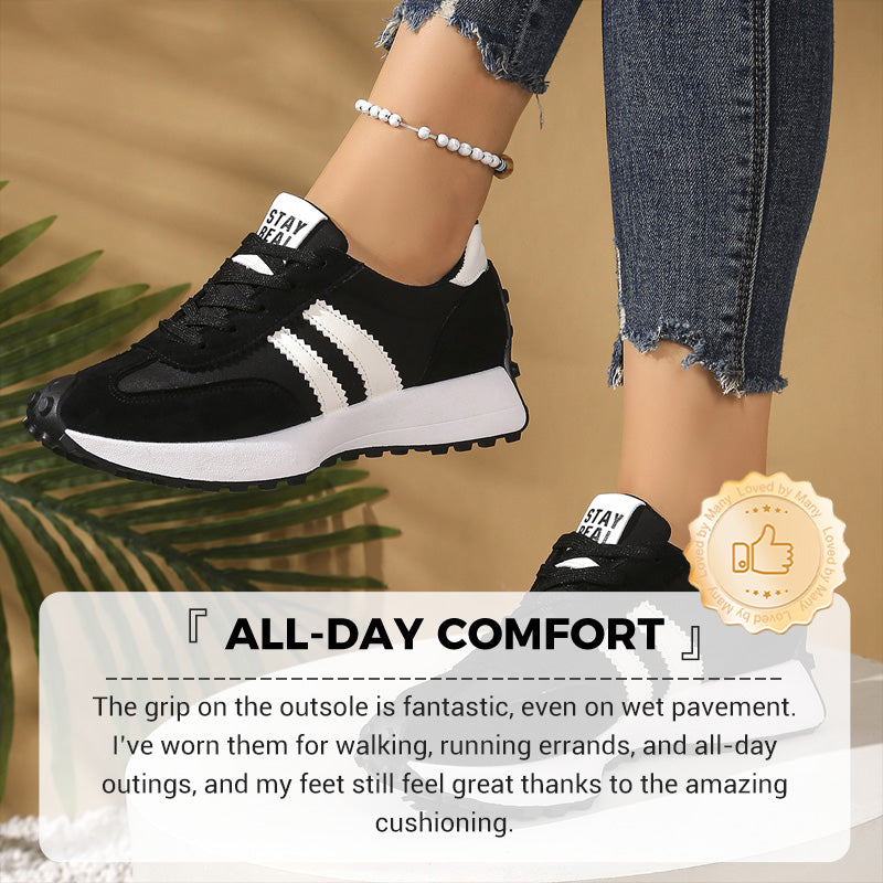 👟 50% RABATT! 🌸 Damen Klobige Freizeitsneaker – 4 cm Plattform, Retro-Design & Rutschfeste Gummisohle Für Einen Coolen Look ✨
