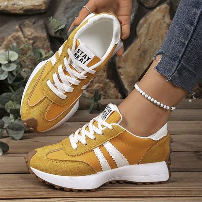 👟 50% RABATT! 🌸 Damen Klobige Freizeitsneaker – 4 cm Plattform, Retro-Design & Rutschfeste Gummisohle Für Einen Coolen Look ✨