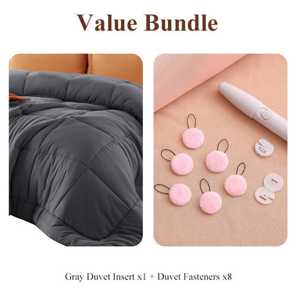 🏷️ 50 % Rabatt ! Premium Daunen-Touch Bettdecke – Kuschelig warm, ultra-leicht! ☁️ Box-Steppung mit Ecklaschen, formstabil & waschfest