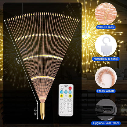 🔥Solange der Vorrat reicht 40 % Rabatt!🎉Solar-Feuerwerks-Lichterkette für Garten und Partys