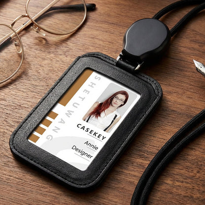 🪪 50% RABATT! 🎗️ Einziehbarer Ausweishalter mit Umhängeband – Ausziehbare Schnur, Sicherer Halt & Praktisch für Alltag 🔒