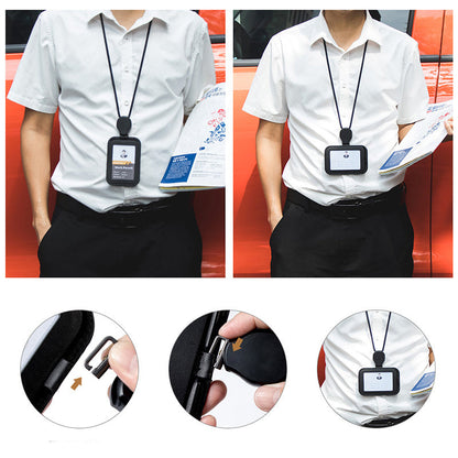 🪪 50% RABATT! 🎗️ Einziehbarer Ausweishalter mit Umhängeband – Ausziehbare Schnur, Sicherer Halt & Praktisch für Alltag 🔒