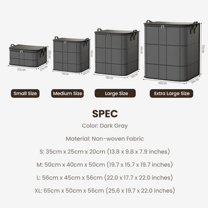 🧺JETZT 60 % RABATT!🛏️ Staubschutzhülle für Bettdecken und Bettwäsche – Großes Fassungsvermögen, strapazierfähiges Vliesmaterial & faltbares Design 🌿