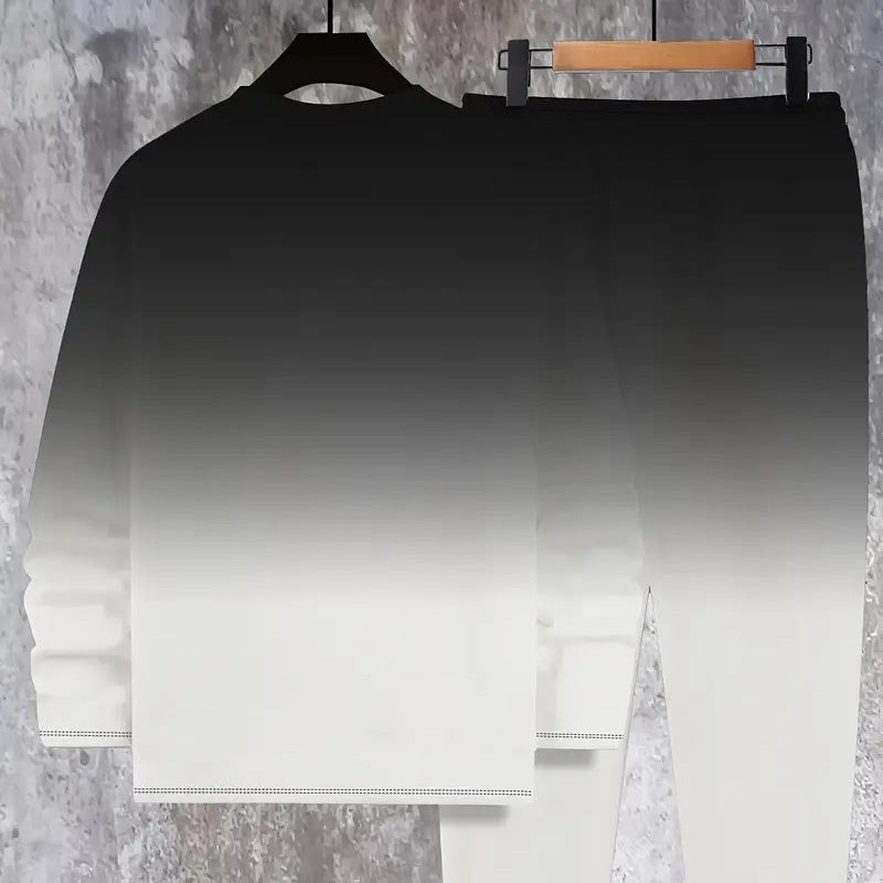 👕🏃 Herren-Trainingsanzug – Farbverlauf-Design, Weich & Atmungsaktiv für Sport & Freizeit 🌬️