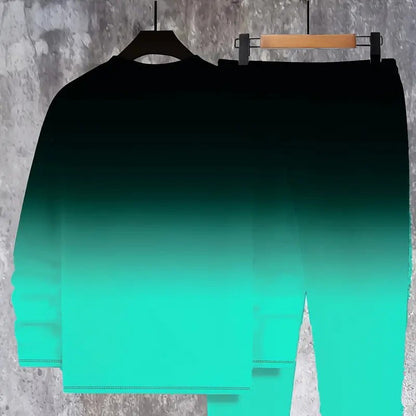 👕🏃 Herren-Trainingsanzug – Farbverlauf-Design, Weich & Atmungsaktiv für Sport & Freizeit 🌬️