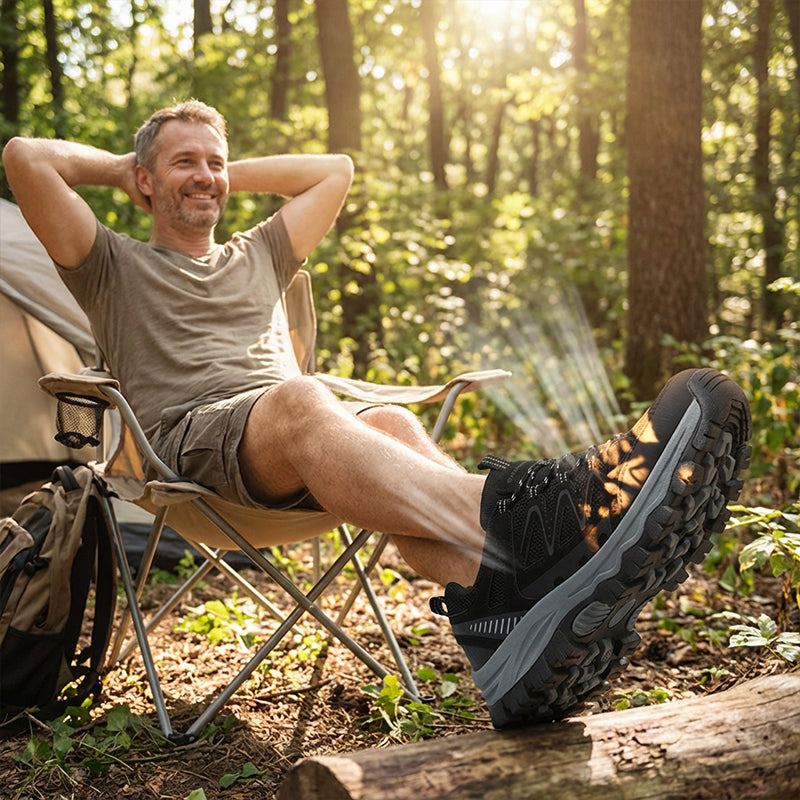 🥾 60% RABATT! ⛰️ Herren Leichte Wanderschuhe – Atmungsaktives Mesh, Rutschfeste Sohle & Gepolsterte Einlage 🌲