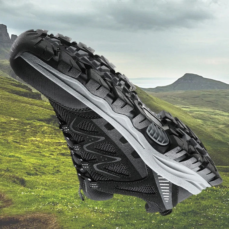 🥾 60% RABATT! ⛰️ Herren Leichte Wanderschuhe – Atmungsaktives Mesh, Rutschfeste Sohle & Gepolsterte Einlage 🌲