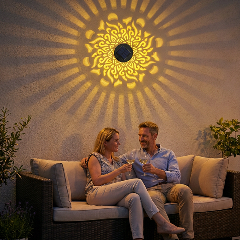 💎 60% RABATT! 💎 Solar-Mandalaleuchte für Garten & Terrasse – 2-in-1 Boden- & Wandleuchte mit Vintage-Projektion, IP65 & Rostfrei 🌿🌙