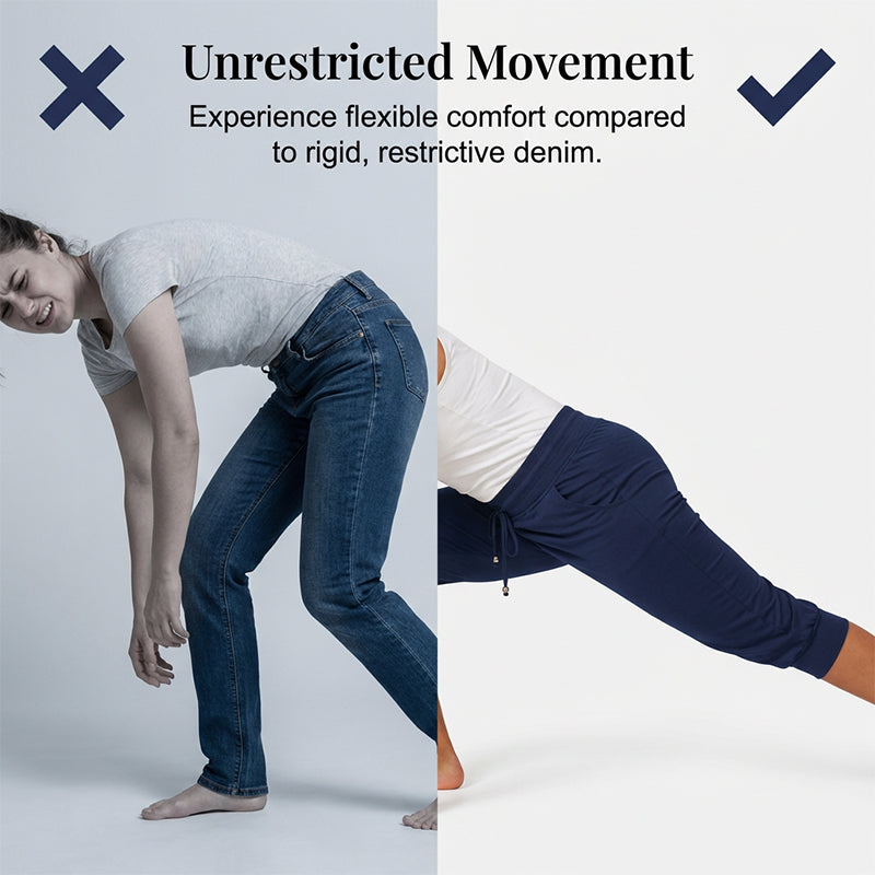 🔥Solange der Vorrat reicht 50 % Rabatt!🎉Damen 3/4 Jogginghose – Strickstoff, Hoher Bund mit Kordelzug, Mit Taschen