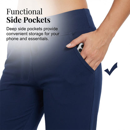 🔥Solange der Vorrat reicht 50 % Rabatt!🎉Damen 3/4 Jogginghose – Strickstoff, Hoher Bund mit Kordelzug, Mit Taschen