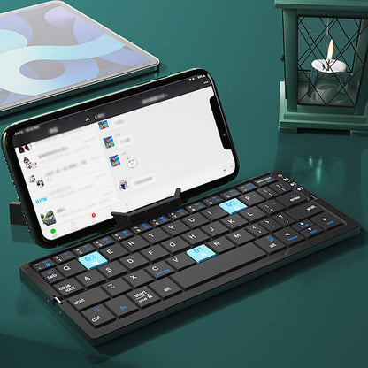 🌞Frühlingserwachen: 50% Rabatt!🎹Faltbare Mini-Bluetooth-Tastatur – Magnetischer Ständer, Universell Kompatibel & Lange Akkulaufzeit, Tragbar für Telefon/Pad/Laptop