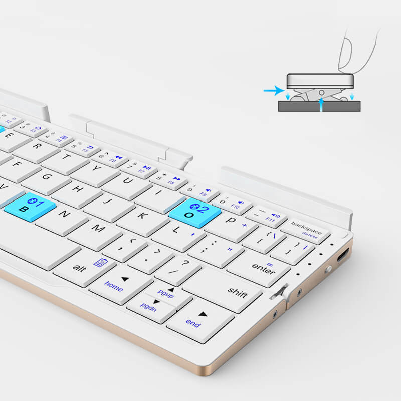 🌞Frühlingserwachen: 50% Rabatt!🎹Faltbare Mini-Bluetooth-Tastatur – Magnetischer Ständer, Universell Kompatibel & Lange Akkulaufzeit, Tragbar für Telefon/Pad/Laptop