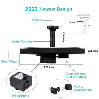 ⏳Zeitlich begrenztes Sonderangebot⏰Kompakte Solar-Vogelbrunnenpumpe – Erfrischen Sie Ihren Garten! 🐦️