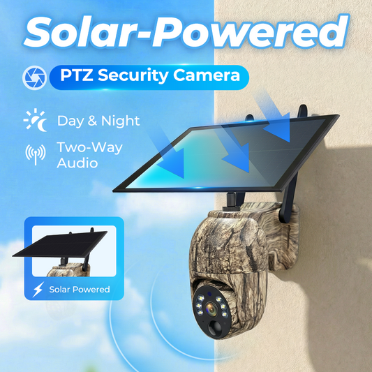 📹 50% RABATT! ☀️ Solarbetriebene PTZ-Überwachungskamera – 360° Schwenk-Neige-Funktion, Bewegungserkennung & Nachtsicht Für Maximale Sicherheit 🔭