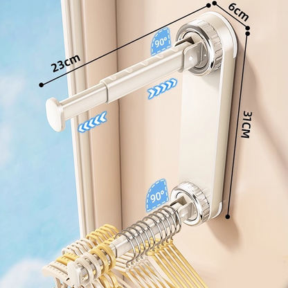 🧺 50% RABATT! 🛠️ Klappbarer teleskopischer Saugnapf-Wäscheständer – Platzsparend, stabil & einfach zu montieren – Ideal für kleine Wohnungen, Bad & Balkon ✨