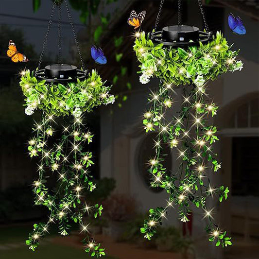 💎50% Rabatt✨🔥Solarbetriebene Hängelampe aus Milangras🌿Gestalte deinen eigenen gemütlichen Garten💡