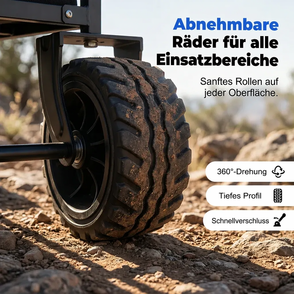 🛒 50% RABATT! 🌿 Faltbarer Transportwagen – Stabiler Stahlrahmen & 80 kg Traglast – Ideal für Garten, Camping oder Strand – leicht & zusammenklappbar – praktisch für Ausflüge und Einkäufe 🏖️🧳✨
