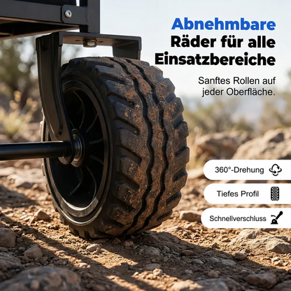 🛒 50% RABATT! 🌿 Faltbarer Transportwagen – Stabiler Stahlrahmen & 80 kg Traglast – Ideal für Garten, Camping oder Strand – leicht & zusammenklappbar – praktisch für Ausflüge und Einkäufe 🏖️🧳✨