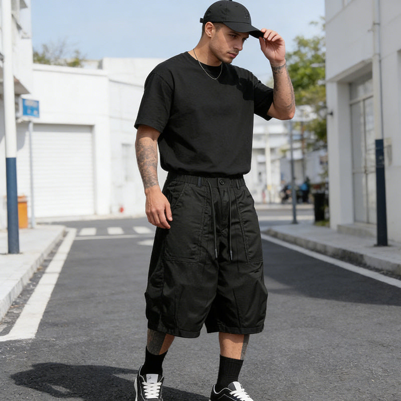 👖 50% RABATT! 🔥 Herren-Caprihose in Übergrößen – Weites Bein, Elastischer Bund mit Kordelzug & Strapazierfähiges Polyester Für Maximalen Komfort 🌞