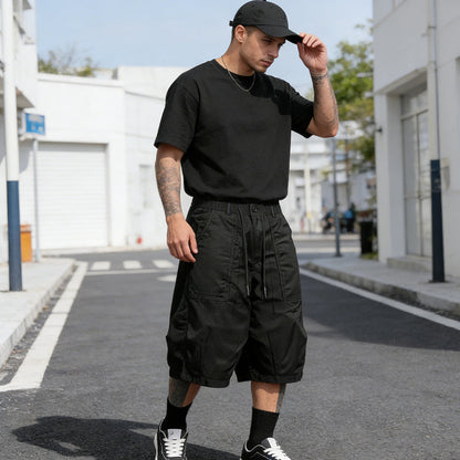 👖 50% RABATT! 🔥 Herren-Caprihose in Übergrößen – Weites Bein, Elastischer Bund mit Kordelzug & Strapazierfähiges Polyester Für Maximalen Komfort 🌞