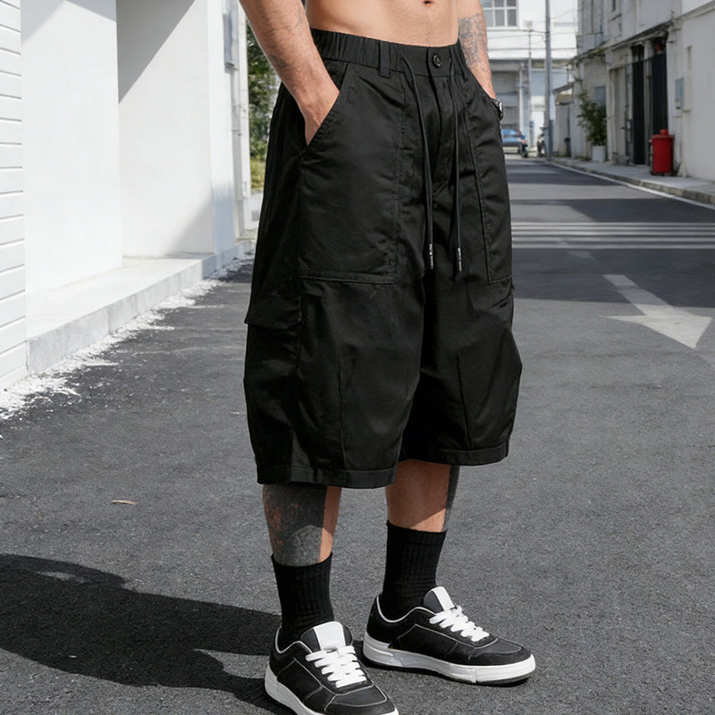 👖 50% RABATT! 🔥 Herren-Caprihose in Übergrößen – Weites Bein, Elastischer Bund mit Kordelzug & Strapazierfähiges Polyester Für Maximalen Komfort 🌞