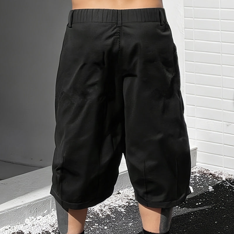 👖 50% RABATT! 🔥 Herren-Caprihose in Übergrößen – Weites Bein, Elastischer Bund mit Kordelzug & Strapazierfähiges Polyester Für Maximalen Komfort 🌞