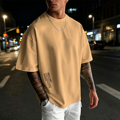 🎁Neuwaren 50% Rabatt💥Herren Urban Style Loose Fit T-Shirt – Premium Baumwollmix, Lässiger Oversize-Schnitt & Grafikdruck