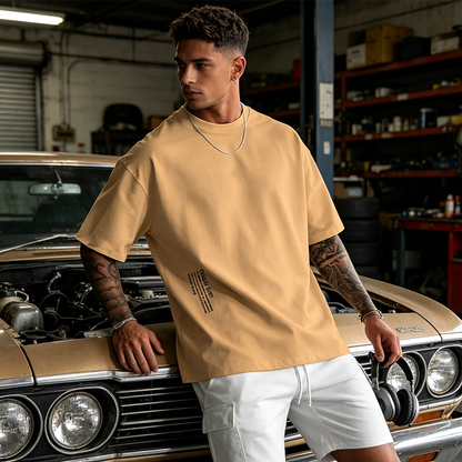 🎁Neuwaren 50% Rabatt💥Herren Urban Style Loose Fit T-Shirt – Premium Baumwollmix, Lässiger Oversize-Schnitt & Grafikdruck