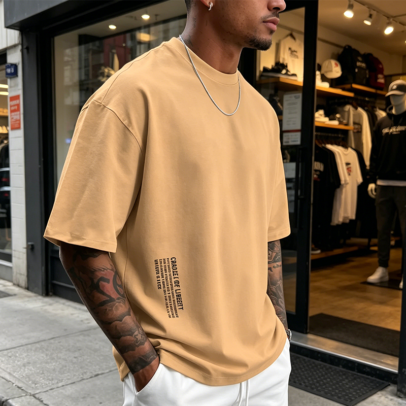 🎁Neuwaren 50% Rabatt💥Herren Urban Style Loose Fit T-Shirt – Premium Baumwollmix, Lässiger Oversize-Schnitt & Grafikdruck