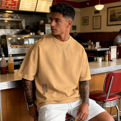 🎁Neuwaren 50% Rabatt💥Herren Urban Style Loose Fit T-Shirt – Premium Baumwollmix, Lässiger Oversize-Schnitt & Grafikdruck