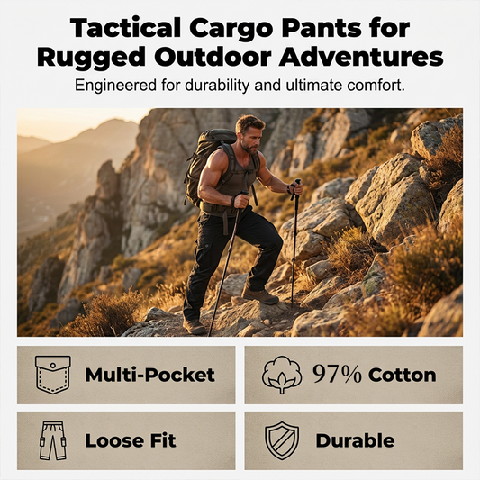 👖 50% RABATT! ⚡ Taktische Cargo-Hose für Männer – Gerader Schnitt, Atmungsaktive Premium-Baumwolle & Praktische Taschen Für Arbeit, Reise & Alltag 🎒