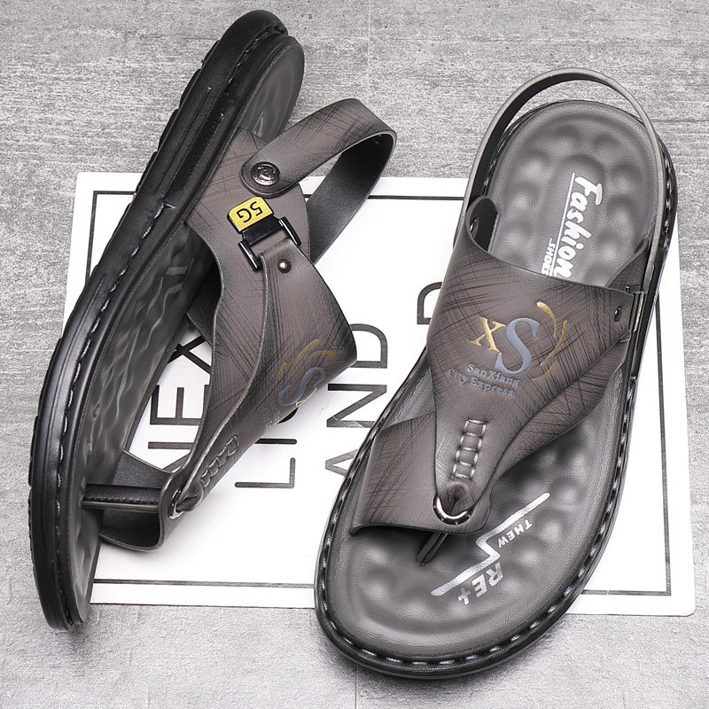 👞 50% RABATT! 🌿 Atmungsaktive Outdoor-Sandalen aus Weichem Leder in Übergrößen für Herren – Bequeme Passform, Rutschfeste Sohle & Ideal Für Lange Spaziergänge 🚶‍♂️