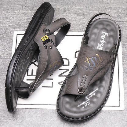 👞 50% RABATT! 🌿 Atmungsaktive Outdoor-Sandalen aus Weichem Leder in Übergrößen für Herren – Bequeme Passform, Rutschfeste Sohle & Ideal Für Lange Spaziergänge 🚶‍♂️