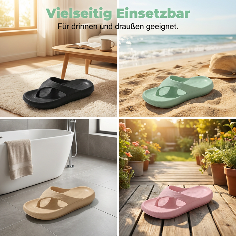 Wasserfeste Unisex-Zehentrenner für drinnen und draußen