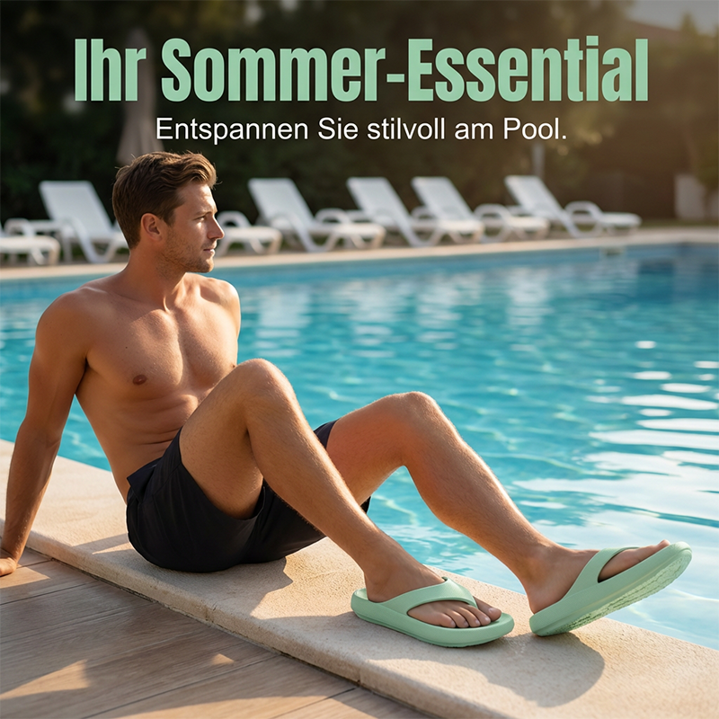 Wasserfeste Unisex-Zehentrenner für drinnen und draußen