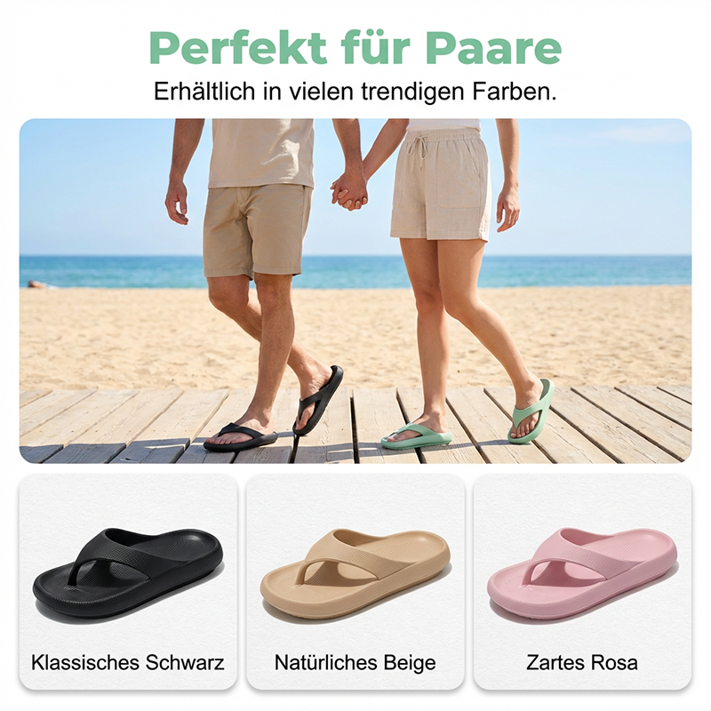 Wasserfeste Unisex-Zehentrenner für drinnen und draußen