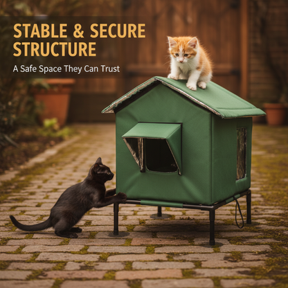 🐱 50% RABATT!🔥🏠 Wasserdichtes Outdoor-Katzenhaus – erhöht, zerlegbar & klappbar – ideal für verwilderte Katzen, Garten & Balkon – wetterfest & flexibel🐾💤