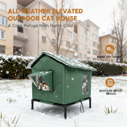 🐱 50% RABATT!🔥🏠 Wasserdichtes Outdoor-Katzenhaus – erhöht, zerlegbar & klappbar – ideal für verwilderte Katzen, Garten & Balkon – wetterfest & flexibel🐾💤