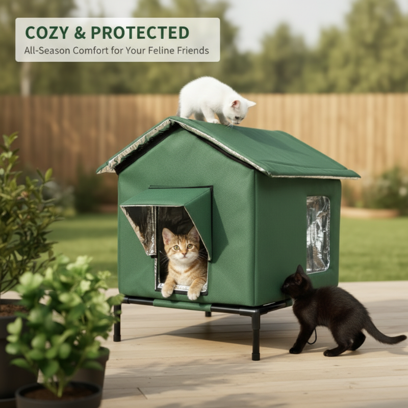 🐱 50% RABATT!🔥🏠 Wasserdichtes Outdoor-Katzenhaus – erhöht, zerlegbar & klappbar – ideal für verwilderte Katzen, Garten & Balkon – wetterfest & flexibel🐾💤