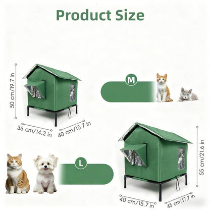 🐱 50% RABATT!🔥🏠 Wasserdichtes Outdoor-Katzenhaus – erhöht, zerlegbar & klappbar – ideal für verwilderte Katzen, Garten & Balkon – wetterfest & flexibel🐾💤