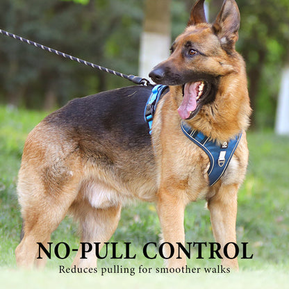 🐾 Anti-Zug Hundegeschirr mit Front-D-Ring 🦮 inkl. Leine & LED-Halsband 🔥 sicher & komfortabel