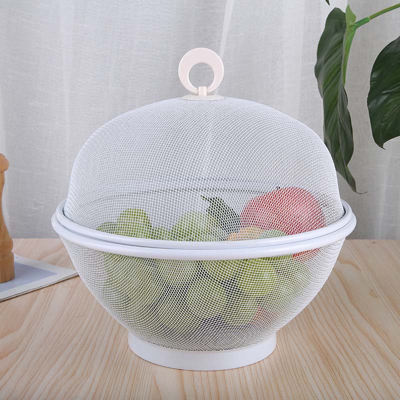 🧺 LIMITED-TIME 50% RABATT! 🍇 Obstkorb mit Deckel – Atmungsaktives Mesh, Integriertes Sieb, Praktisch