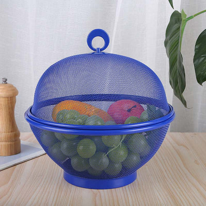 🧺 LIMITED-TIME 50% RABATT! 🍇 Obstkorb mit Deckel – Atmungsaktives Mesh, Integriertes Sieb, Praktisch