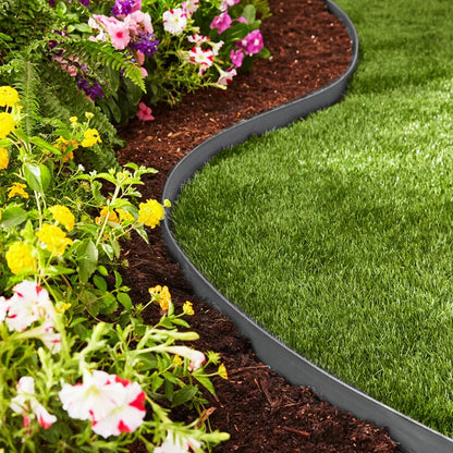 🌿 Schwarze PE-Gartenkante – flexibler Rasen- & Beetbegrenzer aus hochdichtem Kunststoff, wetterfest & einfach zu verlegen 🎉