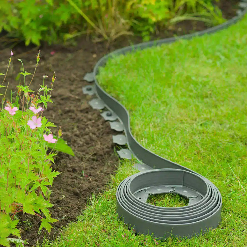 🌿 Schwarze PE-Gartenkante – flexibler Rasen- & Beetbegrenzer aus hochdichtem Kunststoff, wetterfest & einfach zu verlegen 🎉