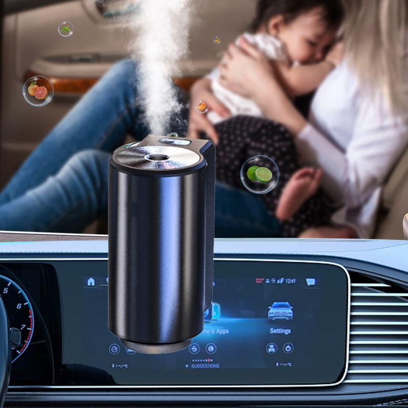 🚗💨 Intelligenter Auto-Lufterfrischer – 3x10ml Natürliches Parfüm, 45 Tage langanhaltend – Automatische Duftverteilung für frischen Innenraum